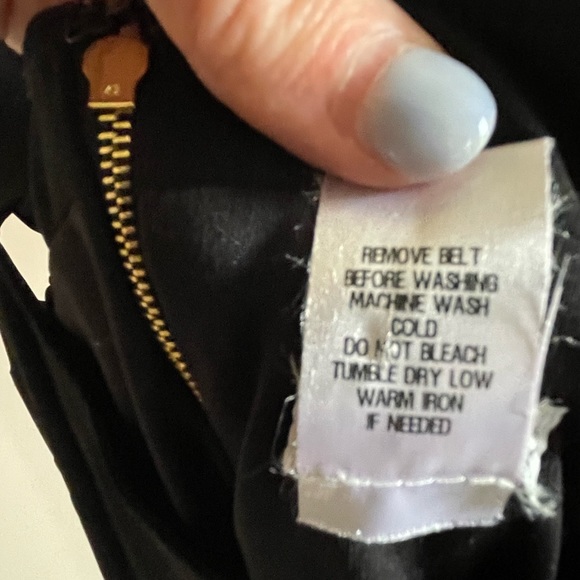 Vintage Cache Fit and Flare Dress in Black with Gold Mirror Plate Belt Size 10 - Picture 15 of 15